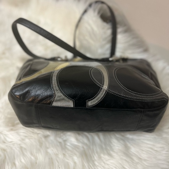 Coach Black Leather Tote Bag - Picture 4 of 12